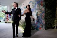 On April 26, 2023, television stars Chip and Joanna Gaines arrive at the White House for South Korean President Yoon Suk-yeol's state banquet in Washington, DC. (Photo by Anna Moneymaker/Getty Images)